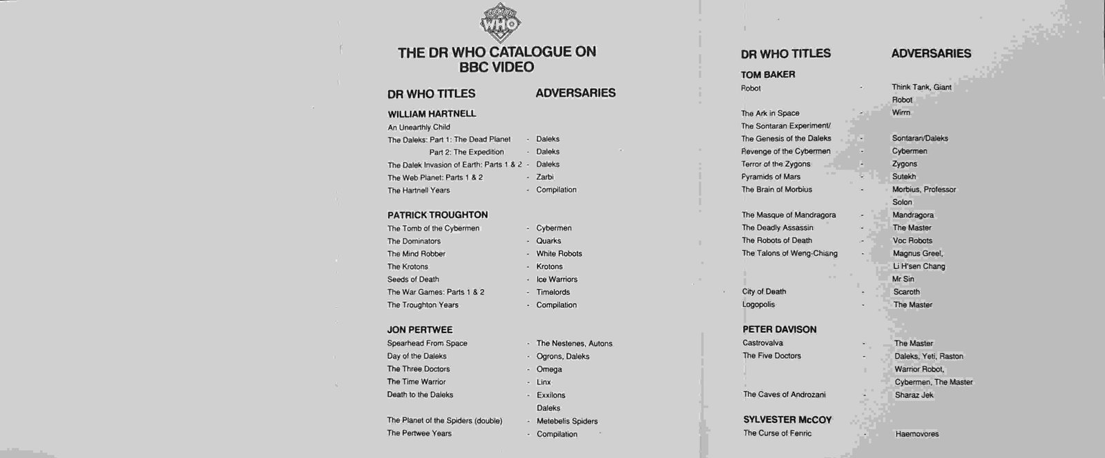 Inserts from ZBBC 1303